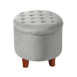 Large Round Button Tufted Storage Ottoman - HomePop -Chair Promotion Store GUEST b3c9ab10 30d5 4b91 adf9 229015d5aa1a