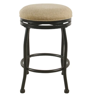 24" Swivel Counter Height Barstool With Metal Legs - HomePop 4 24" Swivel Counter Height Barstool With Metal Legs - HomePop - Image 4