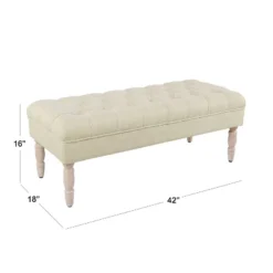 Classic Tufted Medium Bench - HomePop -Chair Promotion Store GUEST bb1902ae 0617 4bce a43c f3f8b3a044c5