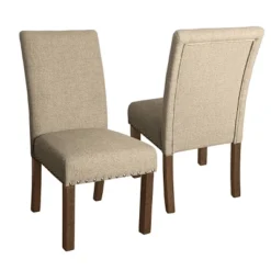 Set Of 2 Classic Parsons Chair With Nailhead Trim - Homepop -Chair Promotion Store GUEST bc76dfd5 9499 44cb 90b8 f7311c076904