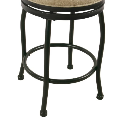 24" Swivel Counter Height Barstool With Metal Legs - HomePop 3 24" Swivel Counter Height Barstool With Metal Legs - HomePop - Image 3