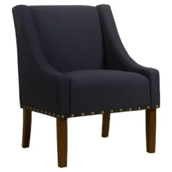 Modern Swoop Accent Chair With Nailhead Trim - Homepop -Chair Promotion Store GUEST bf4fc85c 9e5c 490c 890b 566cbaeadb9b