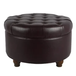 Large Tufted Round Storage Ottoman - HomePop -Chair Promotion Store GUEST cccad08d d65c 484b 90c9 655c06b1f4ca