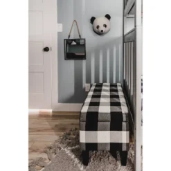 Large Decorative Storage Bench Black Plaid - HomePop -Chair Promotion Store GUEST cd084d66 f78b 4a9d bd8a 011eb4726f5b