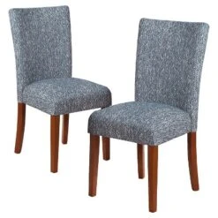 Set Of 2 Parsons Pattern Dining Chair Wood - HomePop -Chair Promotion Store GUEST dd3c413d 0a3a 44c2 aeb5 b81443ff9ab7