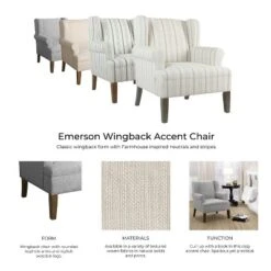 Emerson Wingback Accent Chair - HomePop -Chair Promotion Store GUEST e5fcc927 e688 4a6b adf6 8644d448be11