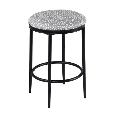 Upholstered Metal Barstool - HomePop 15 Upholstered Metal Barstool - HomePop - Image 15