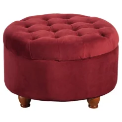 Large Round Button Tufted Storage Ottoman - HomePop -Chair Promotion Store GUEST f626d22d 420c 425d bc84 f7d825372bc8
