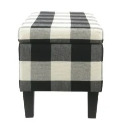Large Decorative Storage Bench Black Plaid - HomePop -Chair Promotion Store GUEST f8e8c6c2 d5e9 4ead a58c 44dfa1c81ffd