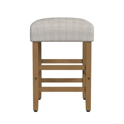 Square Mini Grid Pattern Counter Height Barstool Sage - HomePop 2 Square Mini Grid Pattern Counter Height Barstool Sage - HomePop - Image 2