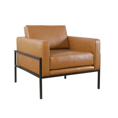 Modern Metal Frame Accent Chair - HomePop 1 Modern Metal Frame Accent Chair - HomePop